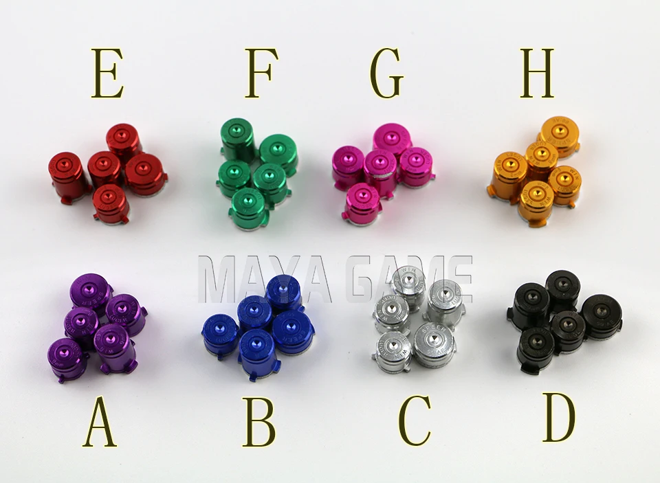 OCGAME عالية الجودة سبائك الألومنيوم أزرار معدنية معدنية ل xbox one تخصيص abxy مع أزرار رصاصة دليل