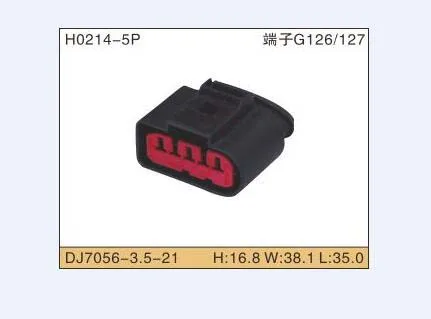

Free shipping 5 Pin Jacket waterproof connector with car connector with terminal DJ7056-3.5-21