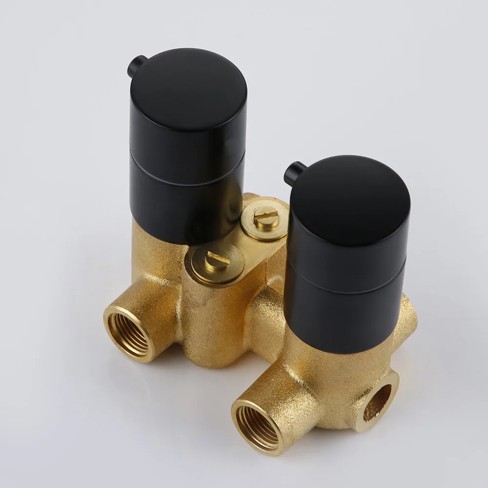 Imagem -04 - Mistura Termostática Válvula com Volume Latão Trim Escondido Desvio Control Temperatura da Água Conexões Feminino Ips