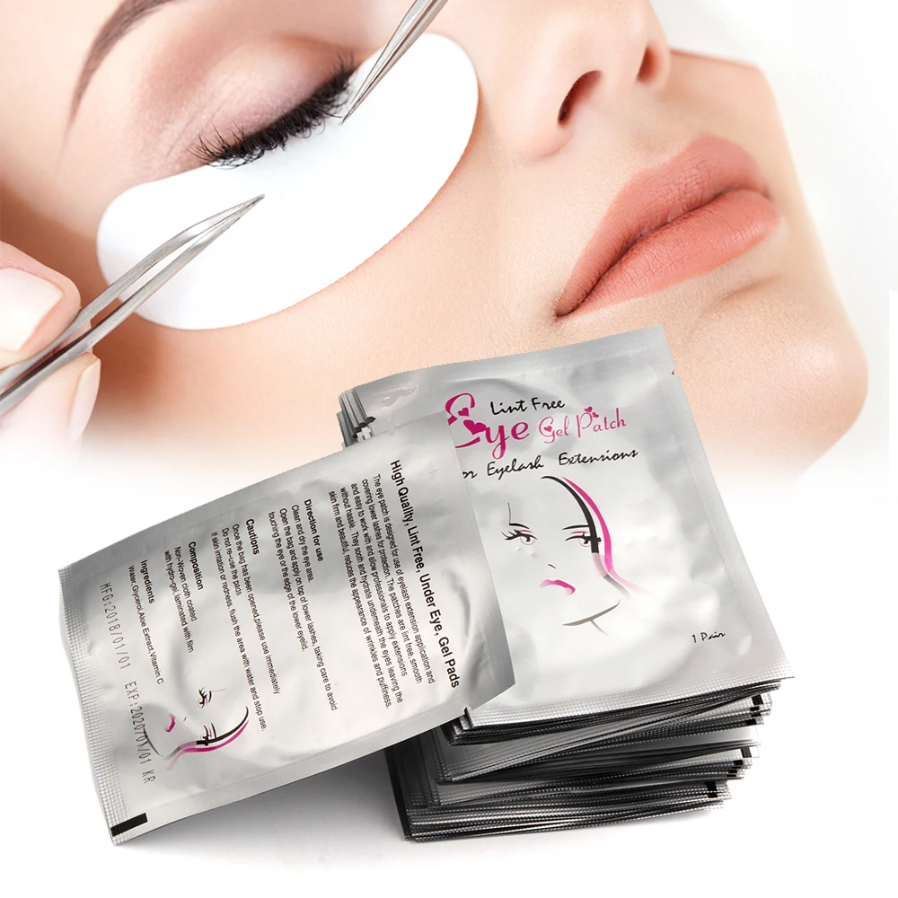 Lint Free under Eye Pads Lash Eyelash Extension กระดาษแพทช์ Eye Tips สติกเกอร์ Wraps กระดาษแพทช์ Eyelash Eye Pads แต่งหน้าเครื่องมือ
