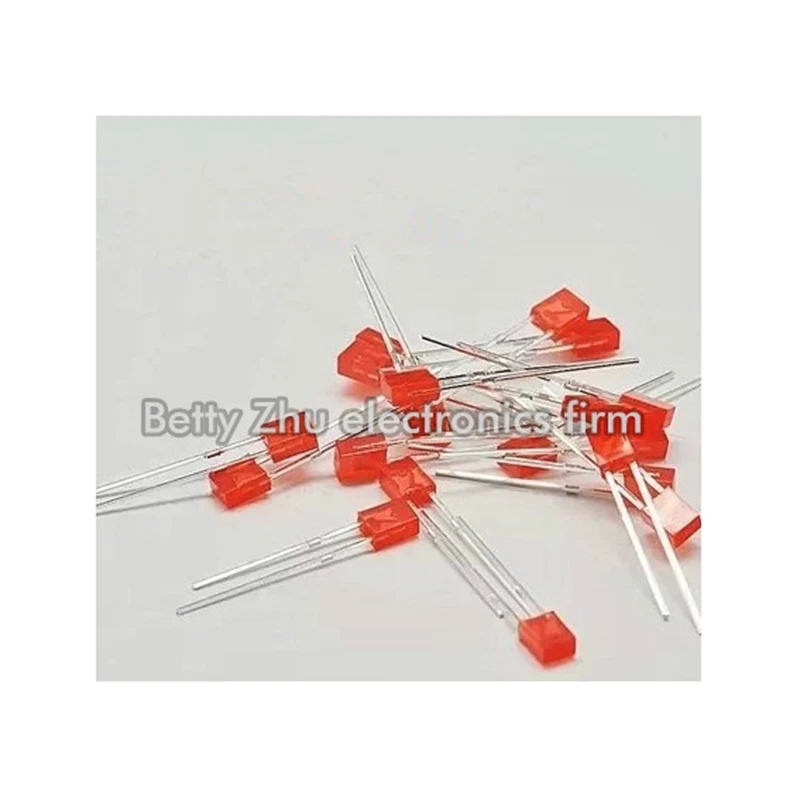 5000PCS/LOT LED light-emitting diode 2 * 5 * 7 mm quadrilateral shell red hair red highlights