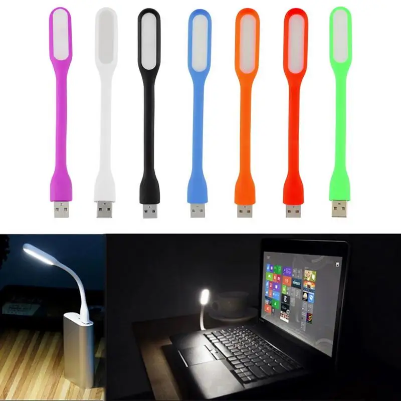 Mini LED USB Flashlight Reading Light Flexible Bright Night Lamp Portable Lighting Tablet PC Power Bank Notebook Laptop