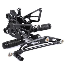 For YAMAHA YZF-R6 YZF R6 2006-2015 CNC Aluminum Motorcycle Adjustable Rearsets Rear Sets Foot Pegs Pedal Foot Rests