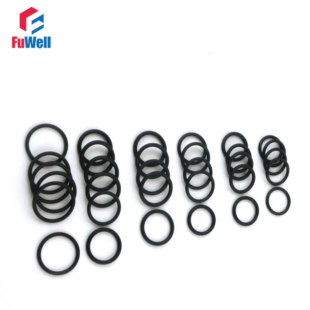 

100pcs 2.4mm Thickness NBR O Ring Seals 47/48/50/52/54/55/58/60/62/65mm OD Black Rubber O-ring Hole Sealing Gaskets Washers