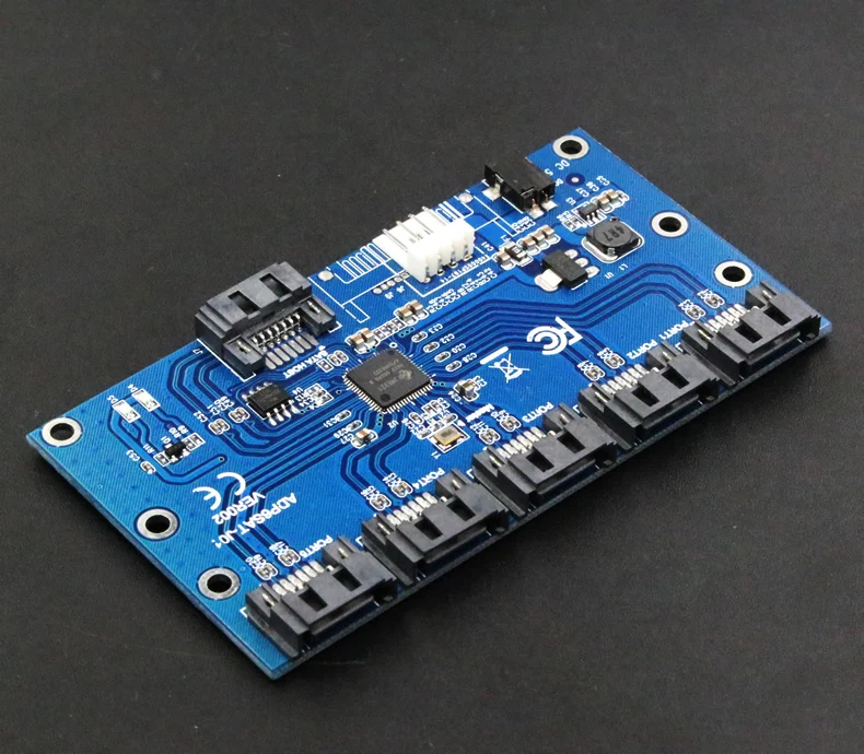 Tarjeta elevadora de disco duro SATA 1 a 5, Multiplicador de puertos, compatible con tarjeta de expansión SATA3.0