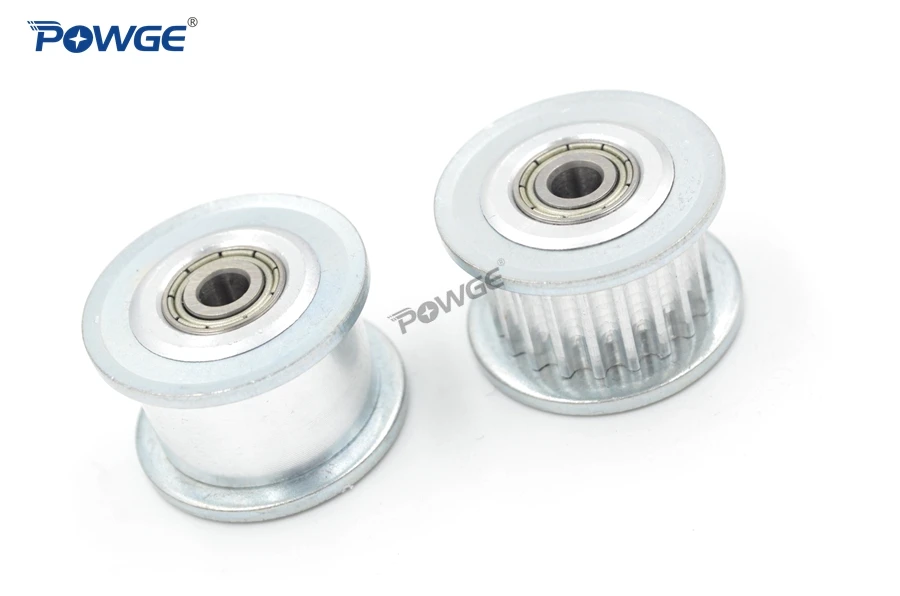 POWGE 20 Teeth 3M synchronous Pulley Idler Tensioner Wheel Bore 3/4/5/6mm with Bearing Guide Regulating pulley HTD3M 20teeth 20T