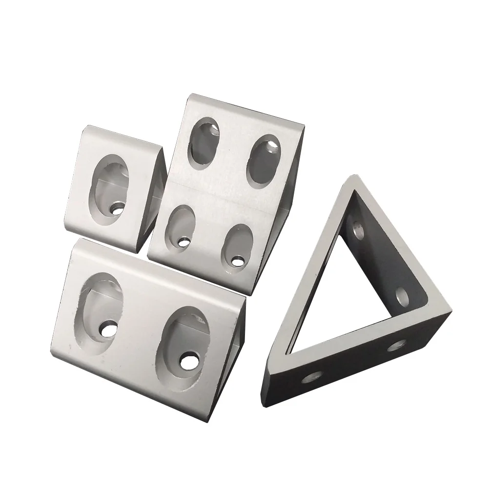 1 piece Triangular type 4/8 hole 4040/4545/6060/8080/9090 connector Corner Angle Bracket Connection Joint for Aluminum Profile