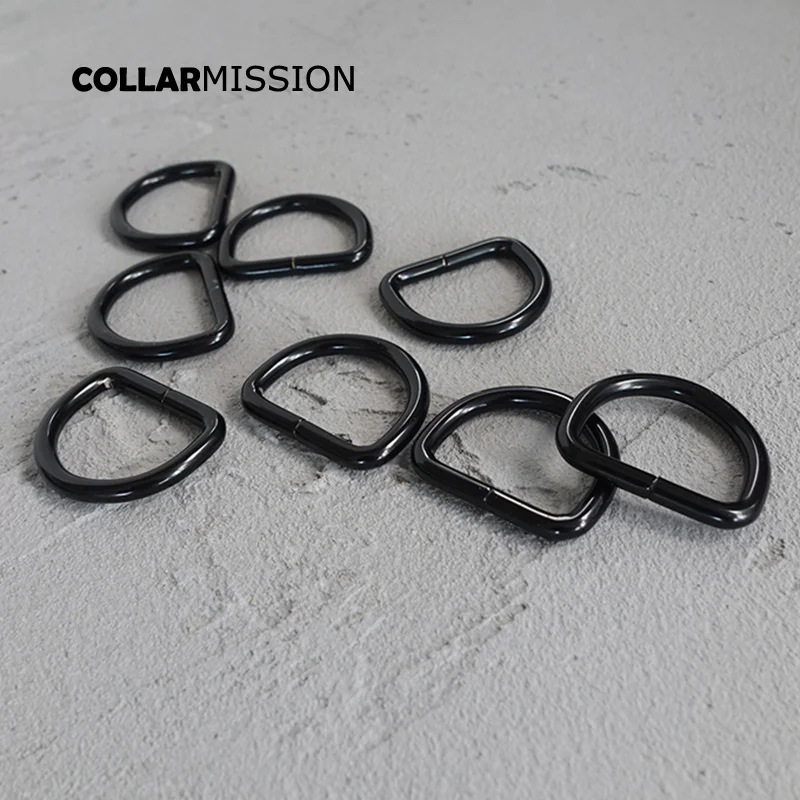 Retailing D Rings for Webbing Dog Collar Chain, Leather Belt, Plated Metal Buckle, Semi Ring, Ribbon Clasp, Knapsack Belt, 25mm