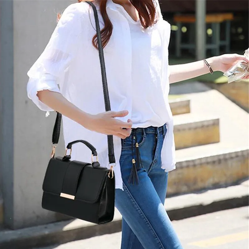 Retro Women Handbag Ladies Crossbody Messenger Bags High Quality PU Leather Female Flap Shoulder Bag New Arrival