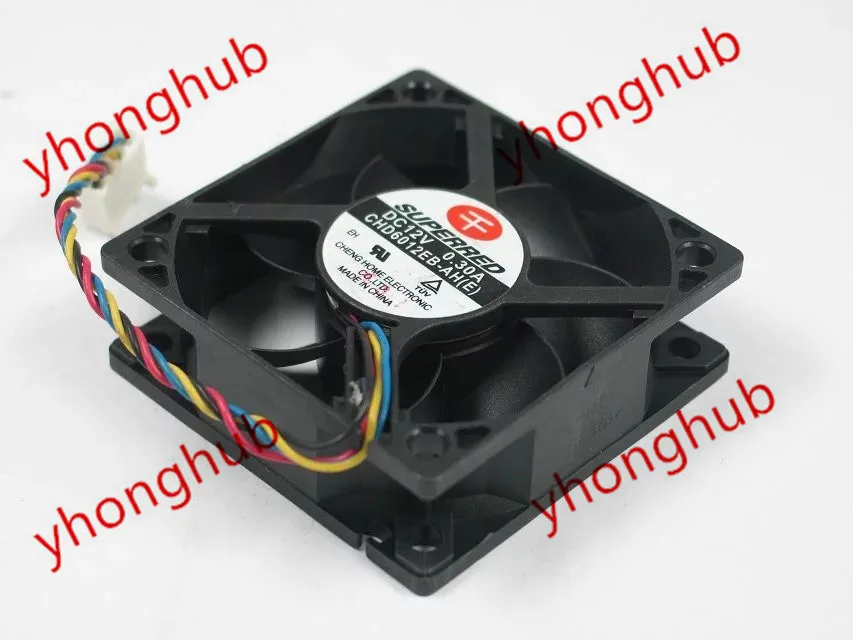 

SUPEREED CHD6012EB-AH DC 12V 0.30A 3-Wire 60x60x20mm Server Cooling Fan