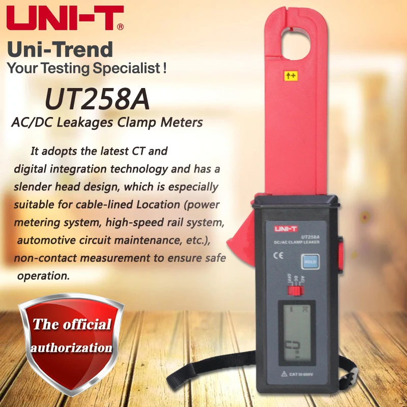 UNI-T UT258A 60A AC/DC Clamp Leakage Meter Digital Multimeter Resolution 1mA Data Storage RS-232 Data Transfer