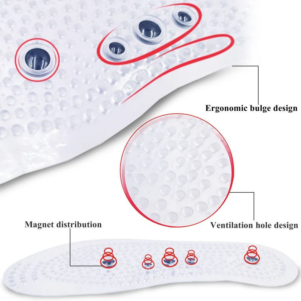 KOTLIKOFF Magnetic Therapy Insoles for Slimming Weight Loss Foot Massage Health Care Shoes Mat Pad Acupuncture Shoe Sole