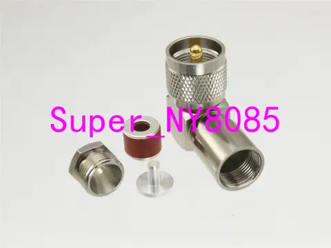 UHF-hane PL259 PL-259 klämma RG58 RG142 RG400 LMR195 kabel rätvinklig RF koaxialkontakt 12 best sales pl 259 - №6