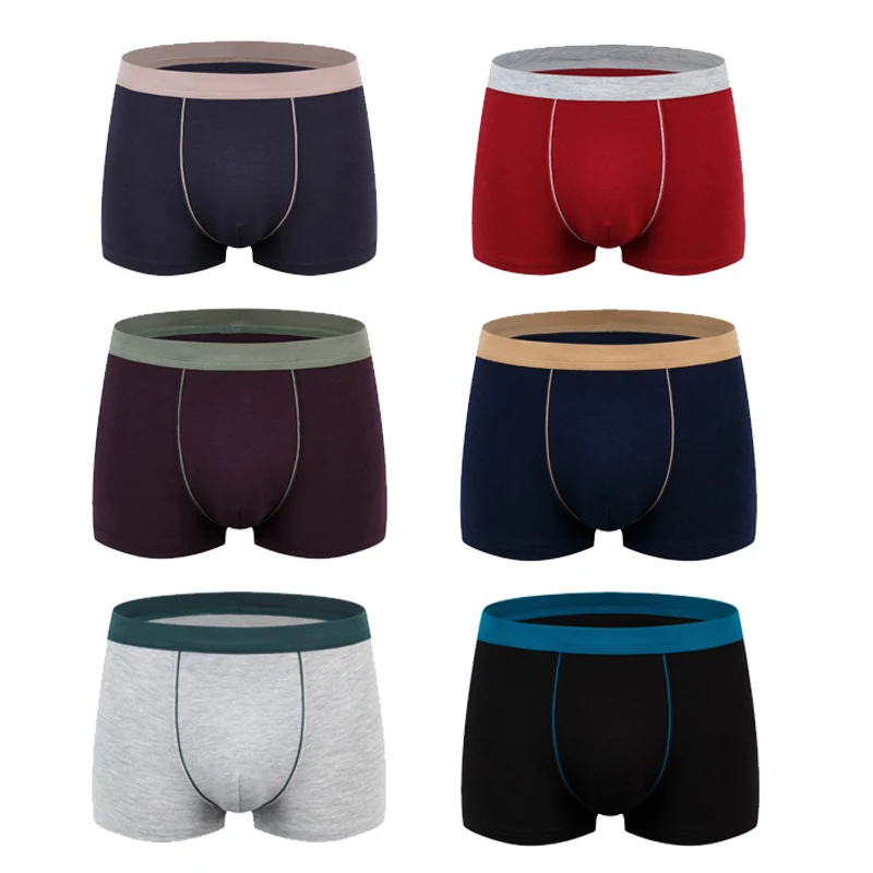 4PCS Men Pure Cotton Oversize Boxer Soft Underwear Male Solid Boxer Plus Size Scrotum Care Big Shorts Underpants Flexible 9XL