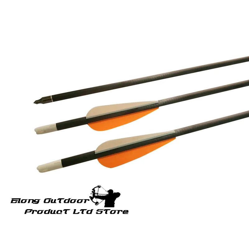 

Wholesale 200Pcs 30" Spine 500 Pure Carbon Arrow Screw Field Point Plastic Vane Fletch Archery Hunting Bow Fedex