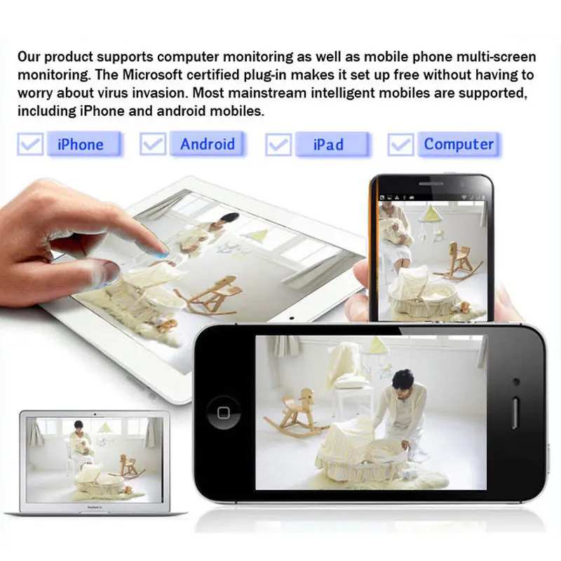 New HD WIFI IP Cam Remote Surveillance DV Home Security Micro Camera for iphone