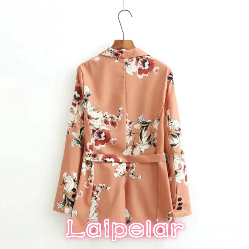 Jacket women blazers and jackets vintage floral sashes long sleeve coat casual outerwear casaco feminine tops korean fashion