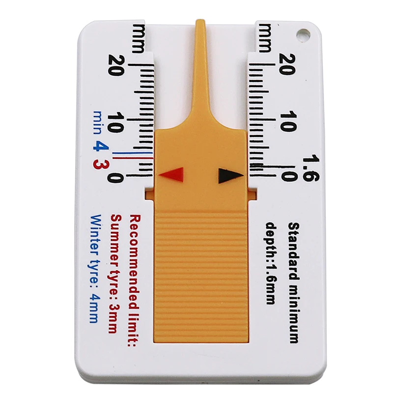 0-20mm Auto Car Tyre Tread Depthometer Depth Indicator Gauge Gage Motorcycle Trailer Van Wheel Measure Tool Measrement Supplies