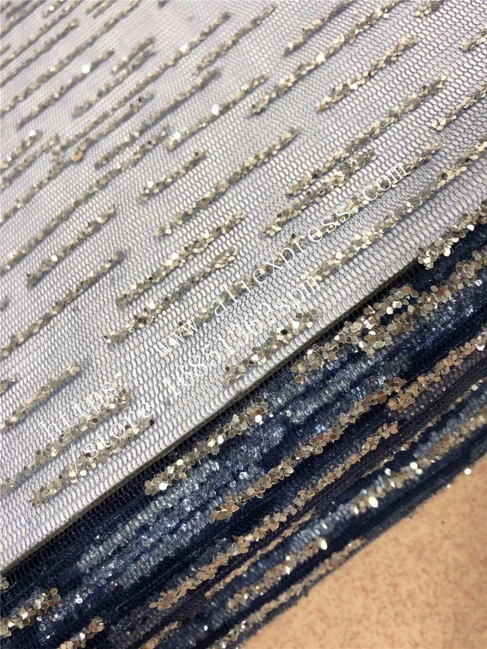 

5yards Indian shinning glued glitter sequins lace fabric French net tulle Lace Fabric for wedding dress ,4 color option