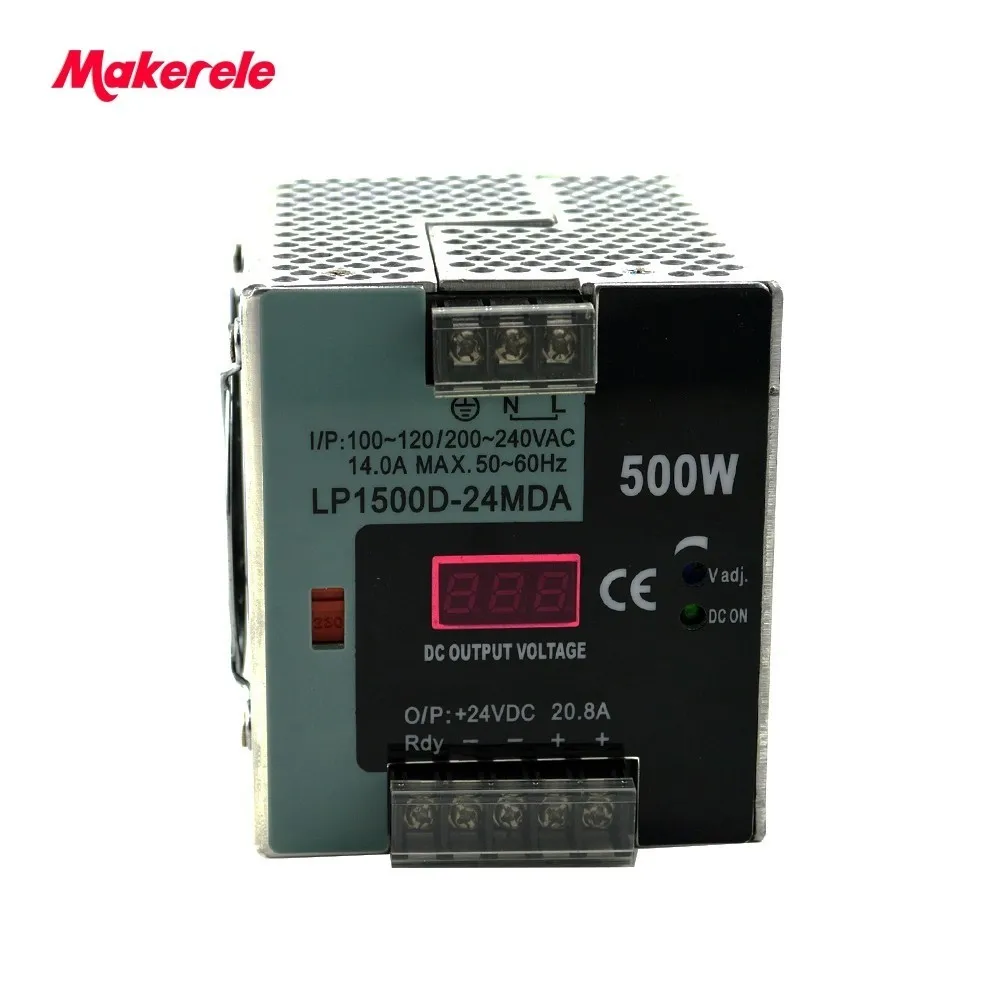 Switching Power Supply 25W 50W 100W 150W 300W 500W Digital Display 12/24V Transformer AC-DC LP Series Din Rail Single Output