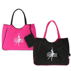 Fashion Black Hot Pink Messenger Tote Personalized Makeup Large Girls Women Dance Bag