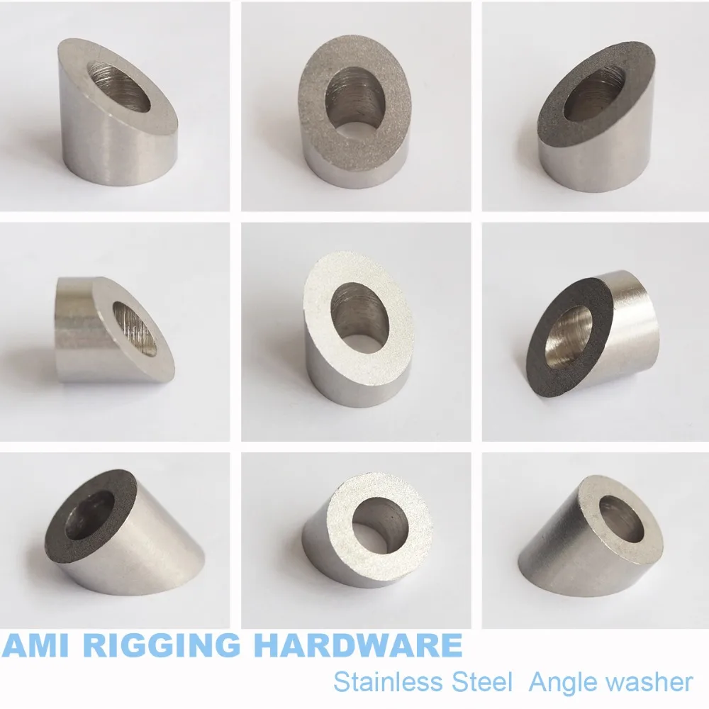 Beveled Angled Washer 8.5mm Hole 35 Degree T18-08-01 Stainless Steel 316 Marine Hardware