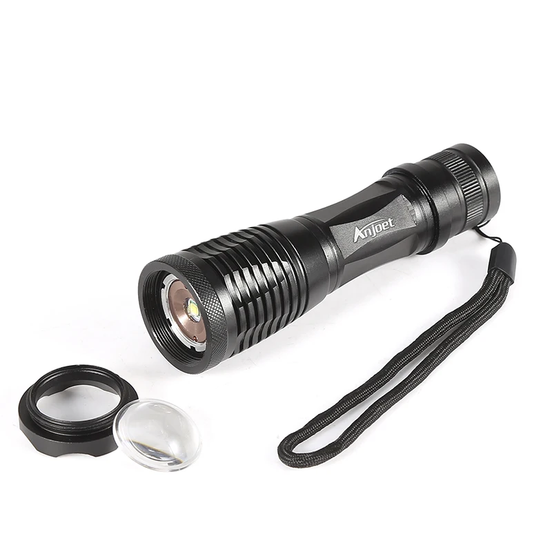 Anjoet  E6 High Quality CREE XML T6 5 mode  High Power  LED Torch Zoomable Tactical Flashlight