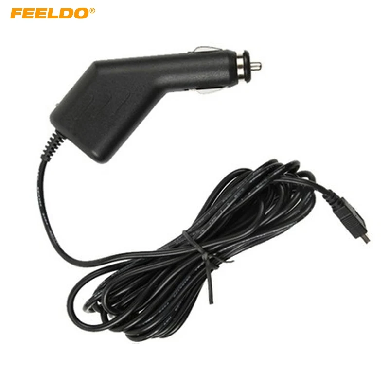 FEELDO 3.5M Car Charger Auto Video Recorder USB Charger General GPS Navigator Power Cord #FD-5492