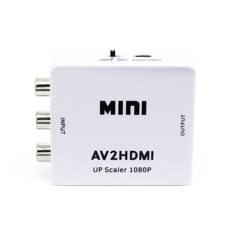 Mini Composite AV CVBS 3RCA to HDMI Video Converter Adapter 720p 1080p Upscaler Box For TV