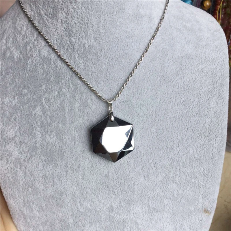 Wholesale Genuine Terahertz Natural Stone Pendants Six Stars Pendant Necklace Health Energy Powerful Luck Stone Fashion Jewelry