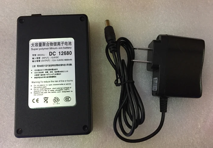 MasterFire DC 12V 6800mAh Battery Pack Super Rechargeable Portable Polymer Lithium Batteries Cell DC 12680 For Camera Camcorders