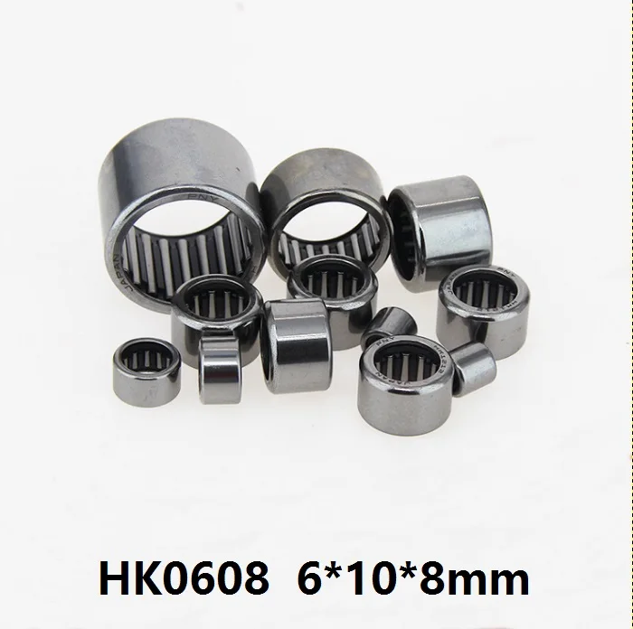 

100pcs/lot HK0608 HK061008 Drawn Cup Type Needle Roller Bearing 6x10x8 mm Miniature free shipping good quality