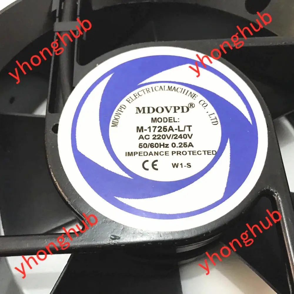 MDOVPD M-1725A-L/T MD17251A2SAL Ventola di raffreddamento per server CA 220 V 0,25 A a 2 fili