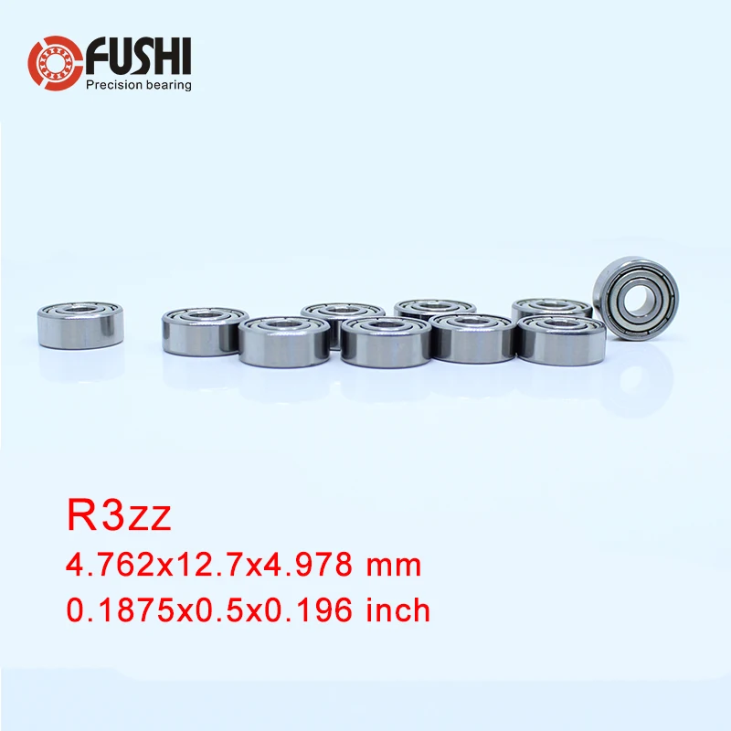 

Подшипник R3ZZ ABEC-1 (10 шт.) 3/16 "x1/2" x0.196 "дюйм, миниатюрный R3 ZZ, шариковые подшипники R3Z для радиоуправляемых моделей