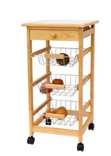 European-style kitchen shelf. Dynamic solid wood fruits and vegetables. The ground receive a shelf.