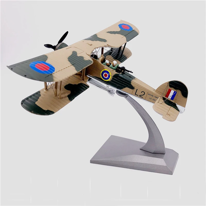 rare  Special Offer  1:72  British Army in World War II  Swordfish  Torpedo Attacker  Model of biplane fighter  alloy Collection