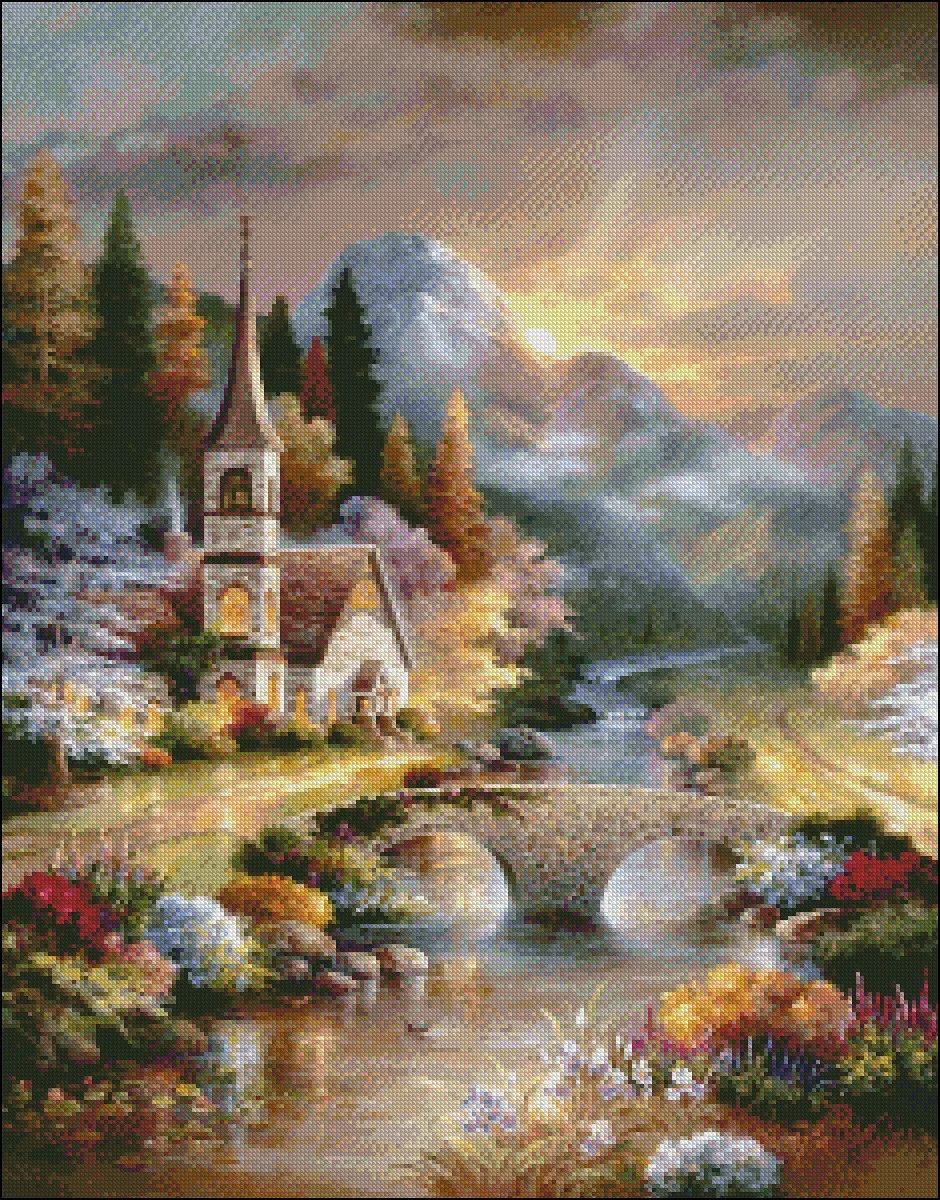 Early Service - Counted Cross Stitch Kits - DIY Handmade Needlework for Embroidery 14 ct Cross Stitch Sets DMC Color