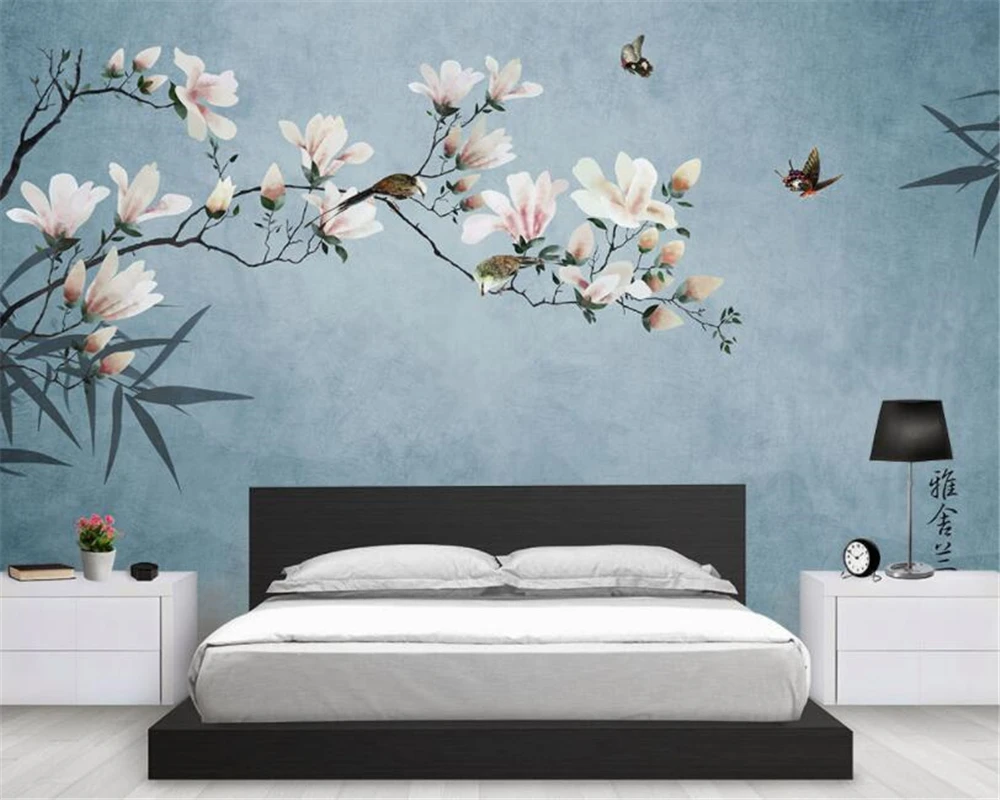 Papel tapiz de mural rosa, nubes de cielo, decoración de habitación de niños, pintura autoadhesiva, material en relieve de lienzo al óleo, Mural,