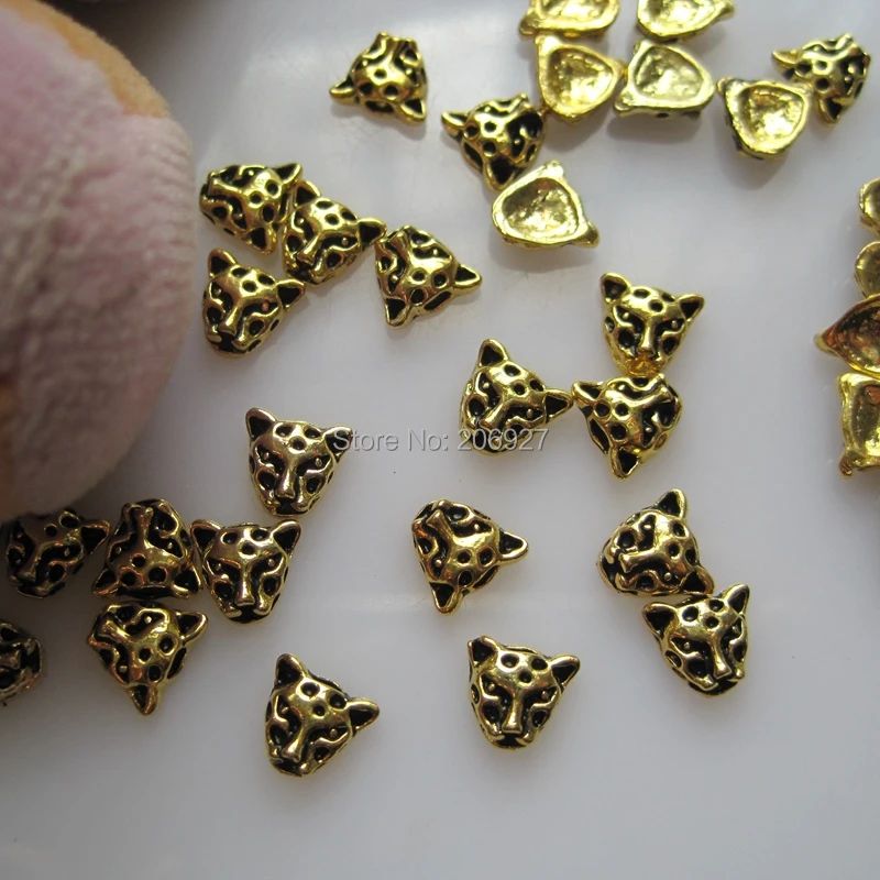 MD-615 10pcs Fancy Gold Leopard Deco Metal Charms Metal Deco Charms Nail Art