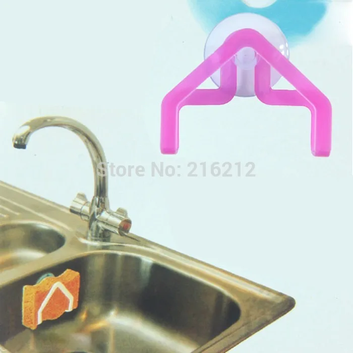 

Convenient Kitchen Sponge Holder Suction Cup Sink Tub Dish Cloth Storage Rack