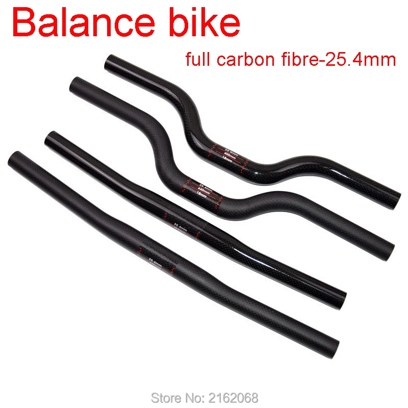 Newest Balance Slide car scooter push bike 3K full carbon bicycle handlebars flat or U shape style 25.4*400/420/440mm new