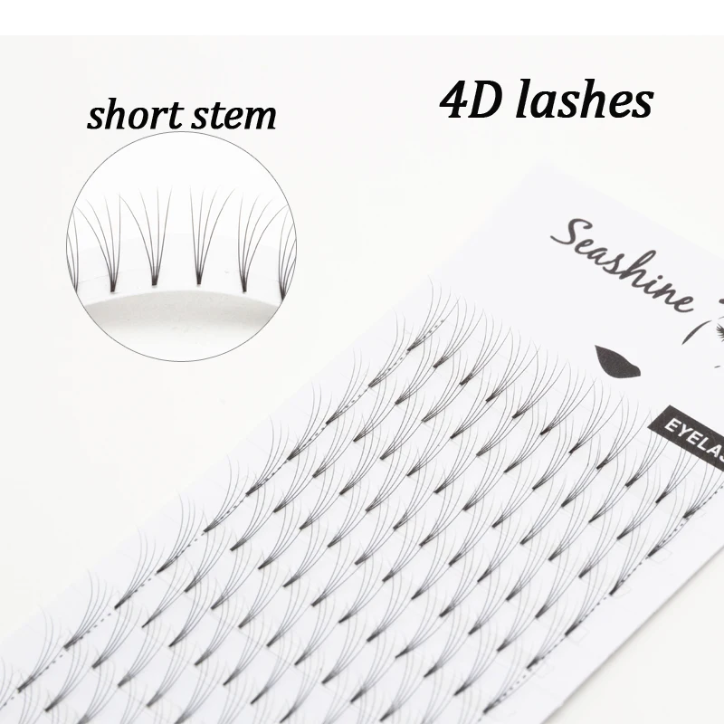 

Seashine Lashes Short Stem Premade Fans 3D4D5D2D Lash Russian Faux Mink Volume Eyelash Extensions Pre made Lash Extension