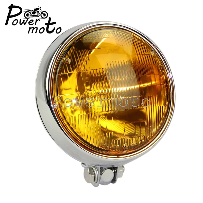 Motorcycle Chrome Retro Bates Style 5.75\