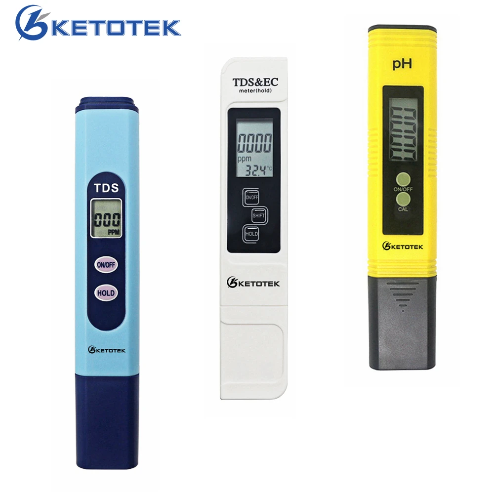 Cyfrowy ph-metr Tester TDS TDS i we miernik z termometr na podczerwień 0.00-14.0 1-9990PPM 0-9999us/cm 0-9999ppm 0.1-80.0C Monitor wody