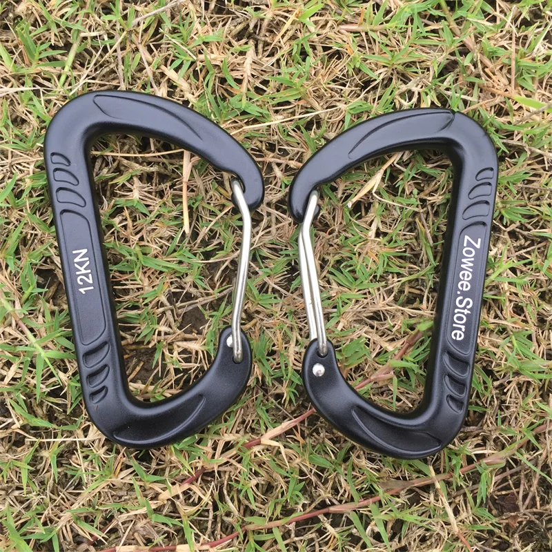 12KN Aluminium Hängematte Schnalle Karabiner Camping Hängematte Legierung Aluminium Schnell Hängen Gürtel Haken Verschluss Camping Ausrüstung – Detail 5