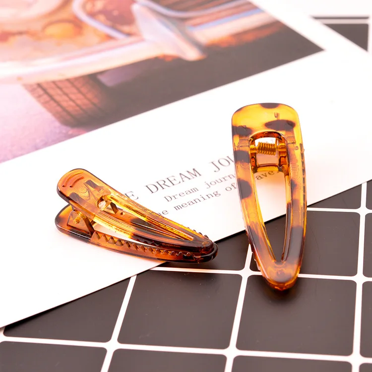 1 X 6cm/8cm Leopard Bang Clips Personality Girl Hair Clips Hairpins Hair Grips DIY Accessories