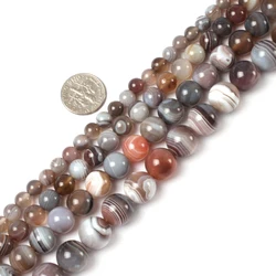 5A Stone Beads Botswana Sardonyx Agates Round Loose Beads 4 6 8 10 12MM 15