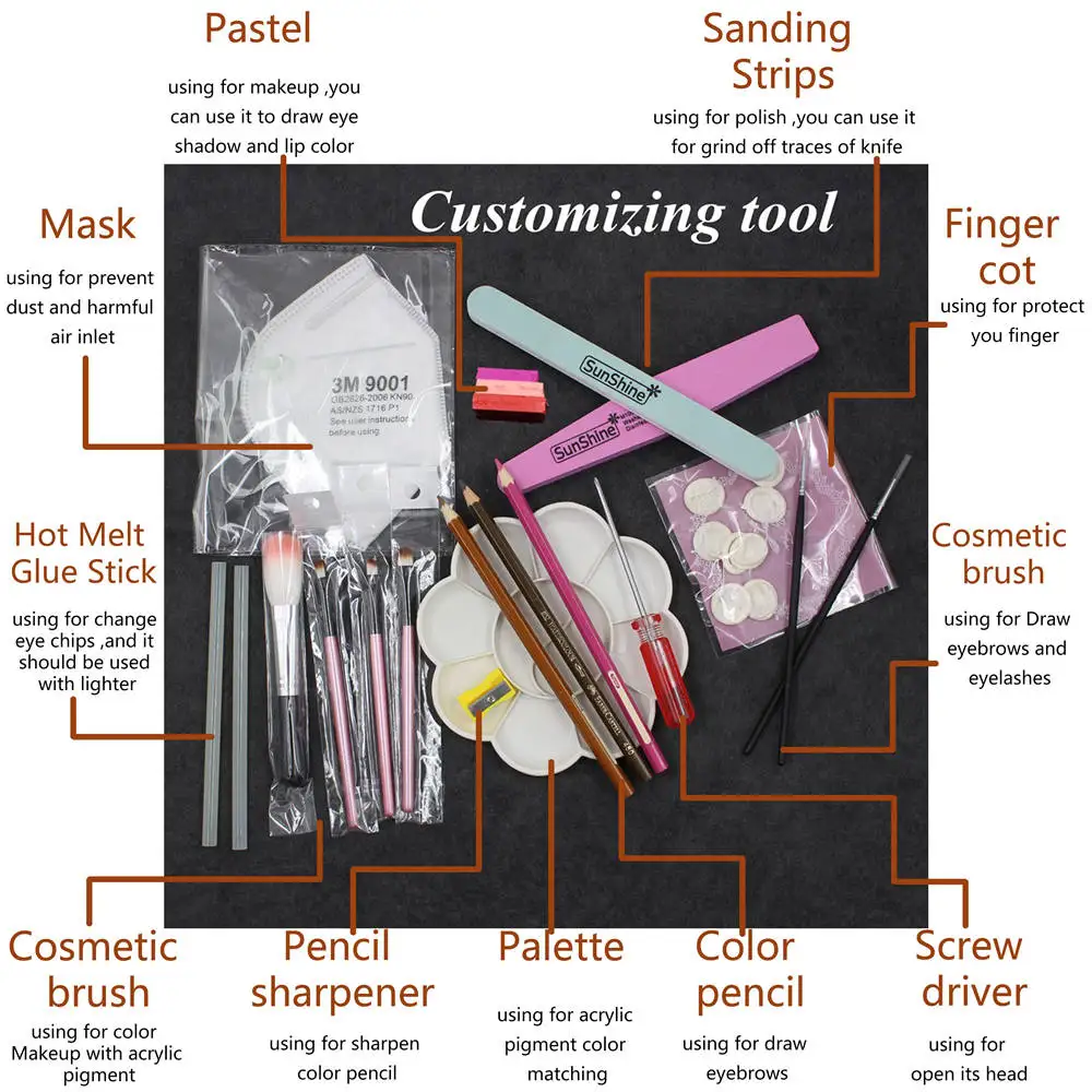 Blyth doll Customizing tool for the doll,change the make up face, without mark