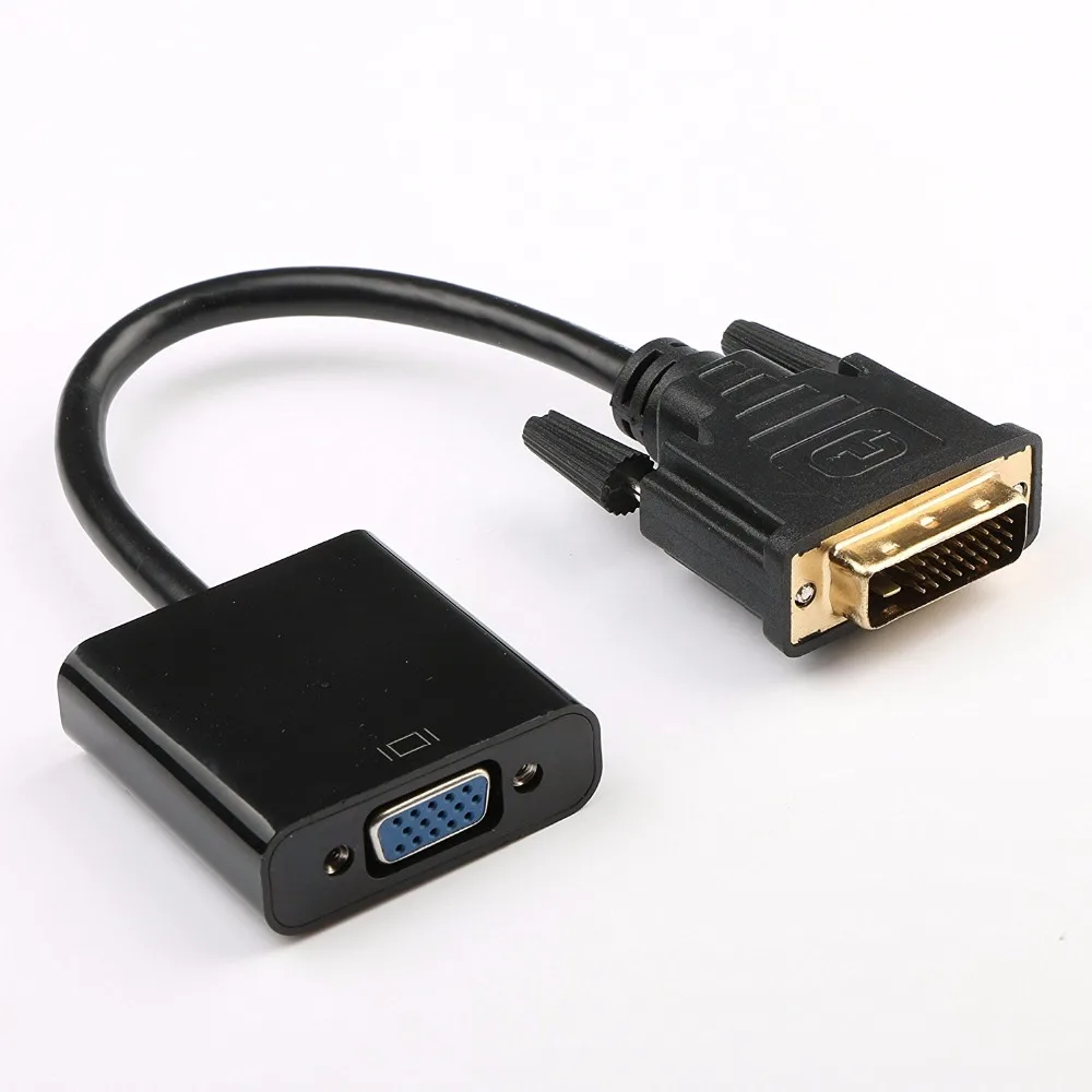 DVI-D 24+1 Pin Male to VGA 15Pin Female Active Cable Adapter Converter