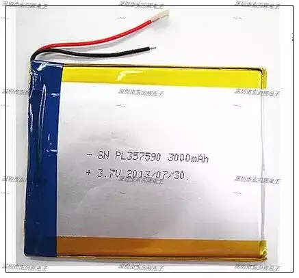 Polymer battery 7 inch tablet computer battery Anson M71 rechargeable battery 3000mAh 357590 Rechargeable Li-ion Cell Rechargeab